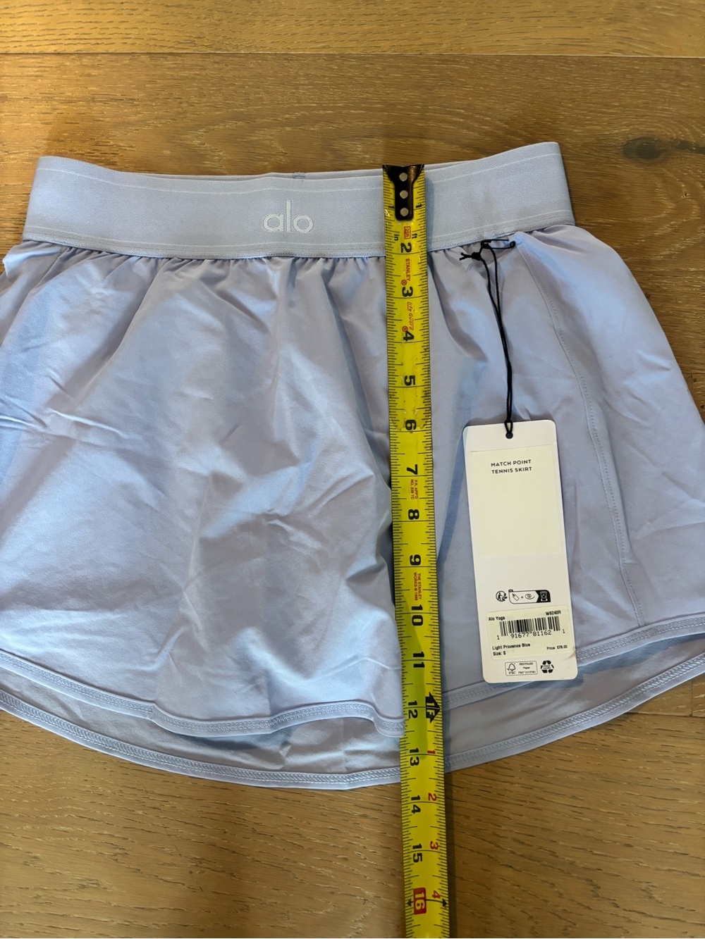 ALO Yoga Match Point Tennis Skirt Skort w/ Shorts Light Provence Blue Small NWT - Picture 11 of 12